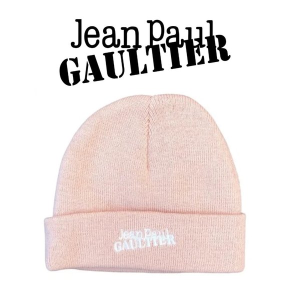 NWT Authentic Jean Paul Gaultier Pink Beanie Hat Toque Tuque - Picture 1 of 5
